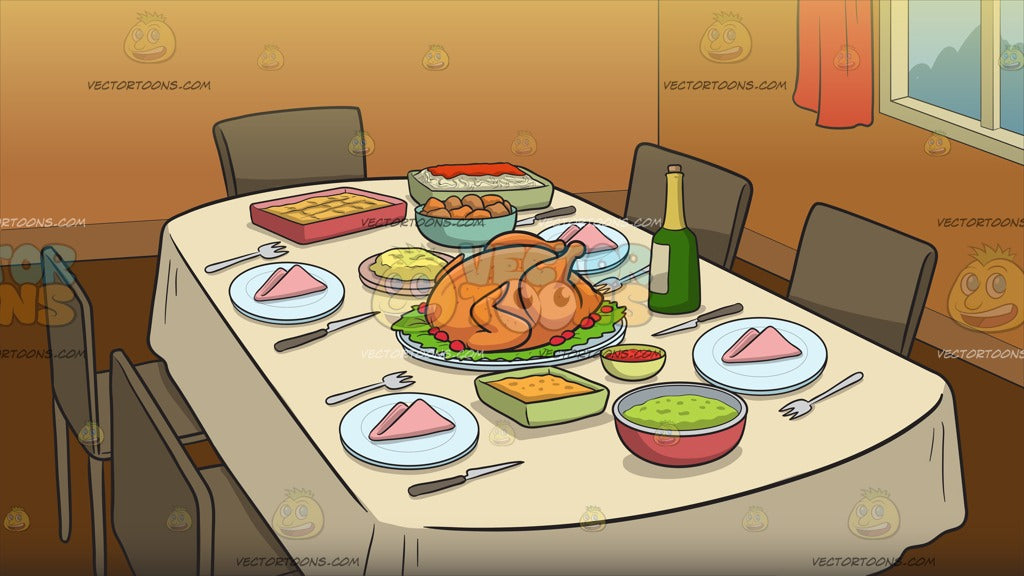 A Table Set For Thanksgiving Background