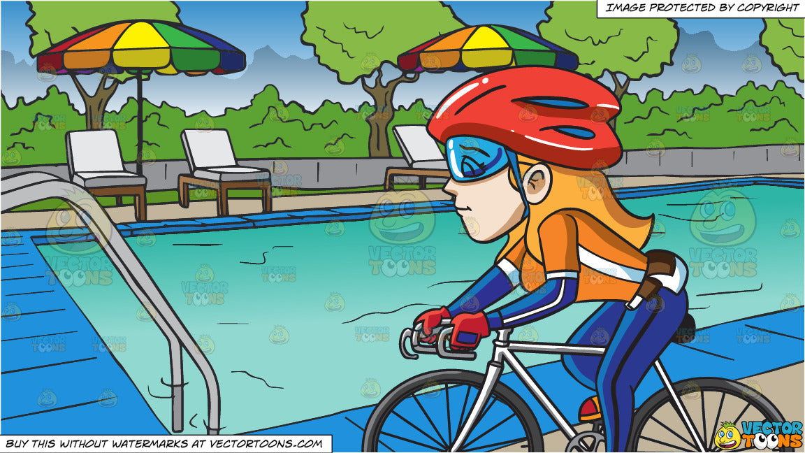 cycling in swimming pool