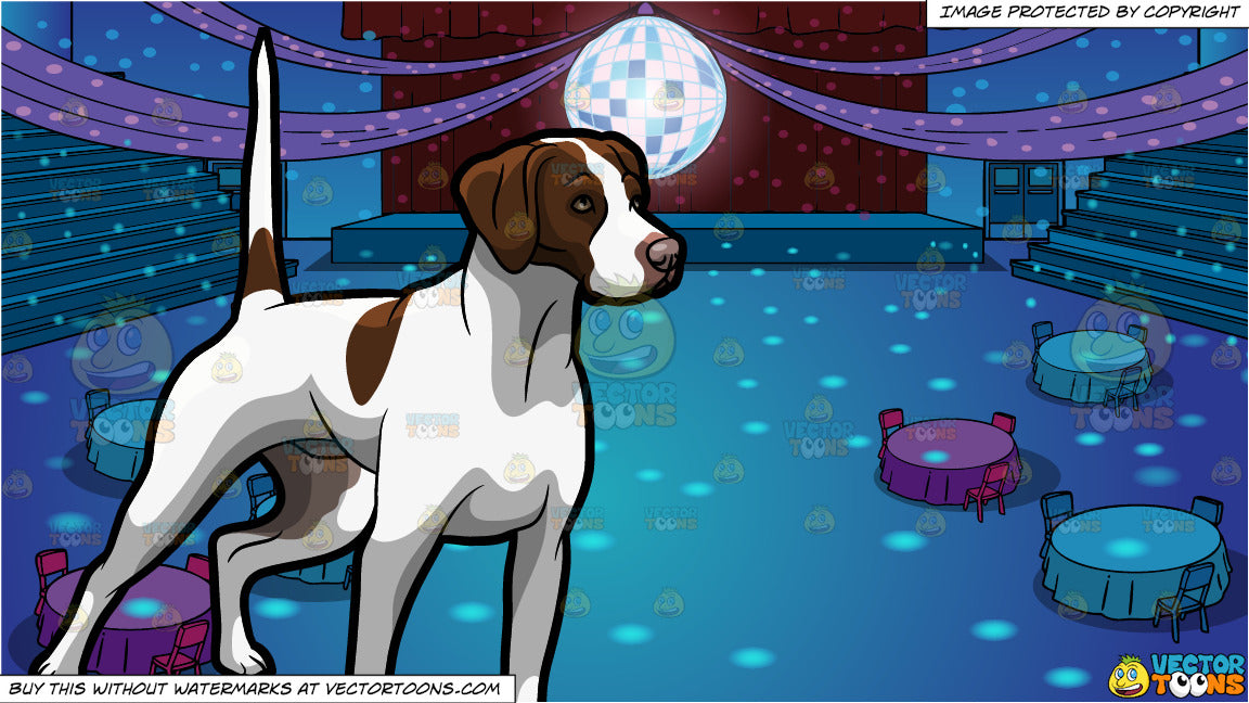An Alerted German Shorthaired Pointer Pet Dog And A School Gym Set