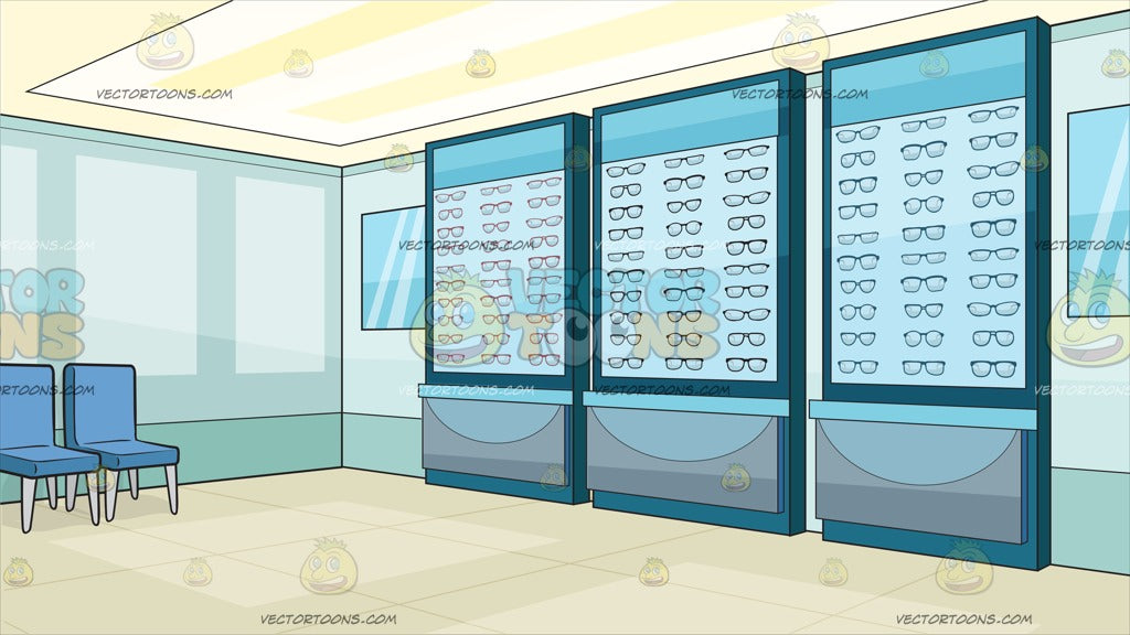 An Optical Shop Background Clipart Cartoons By Vectortoons