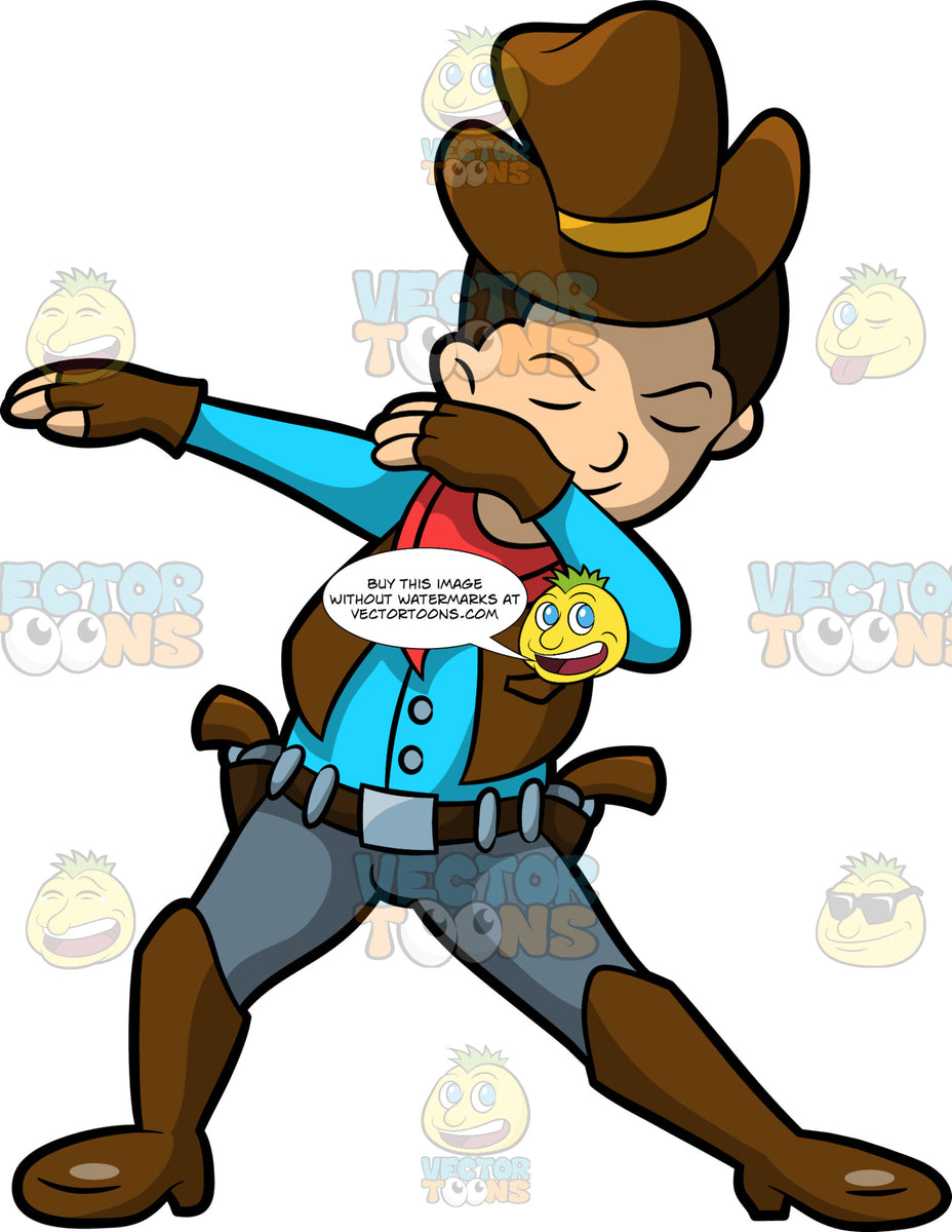 A Dabbing Cowboy – Clipart Cartoons By VectorToons