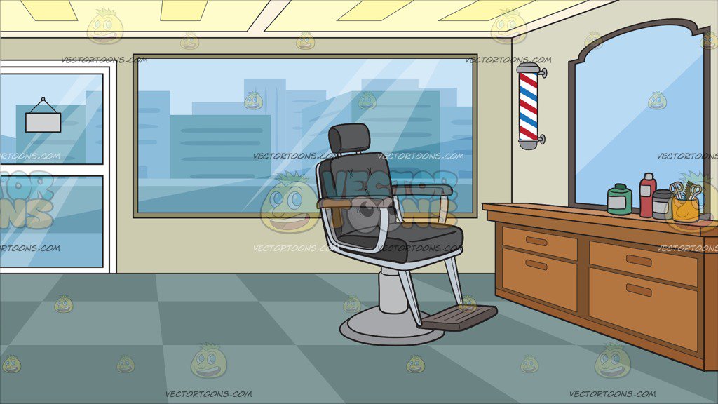Inside A Barber Shop Background – Clipart Cartoons By VectorToons