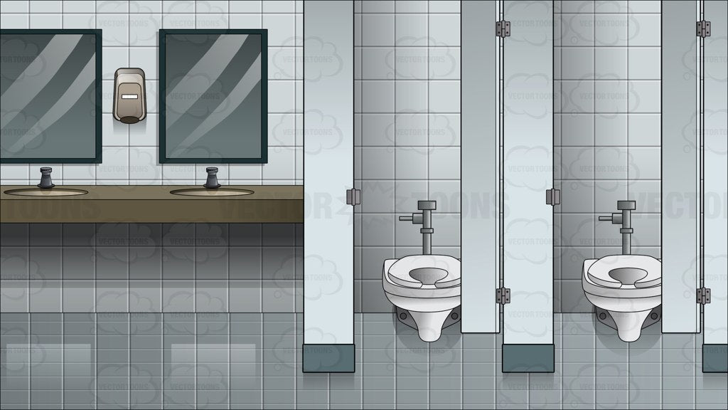 Inside A Women S Public Bathroom Background