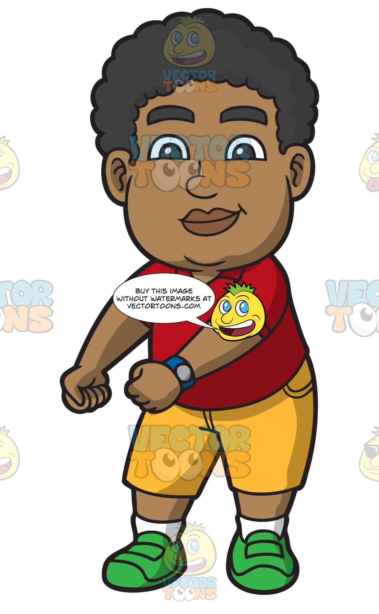 Cartoon: A Chubby Man Doing The Floss Dance | Clipart Images