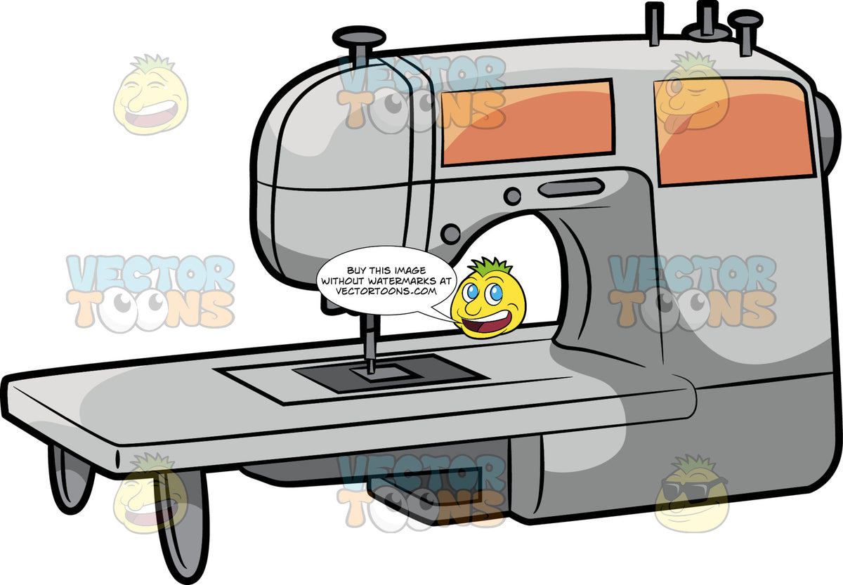 An Electric Sewing Machine – Clipart Cartoons By VectorToons