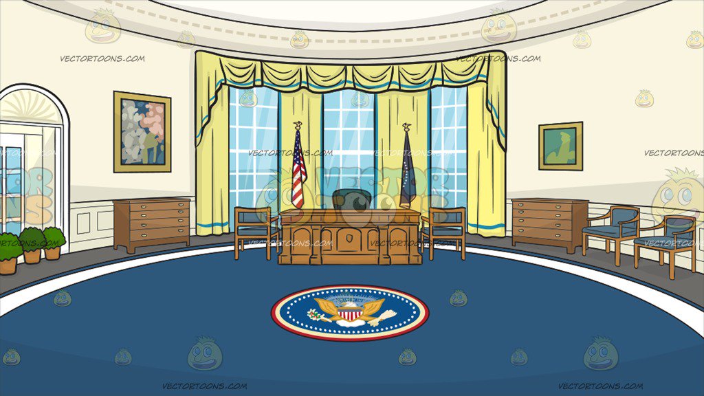 The Oval Office Background Clipart Cartoons By Vectortoons