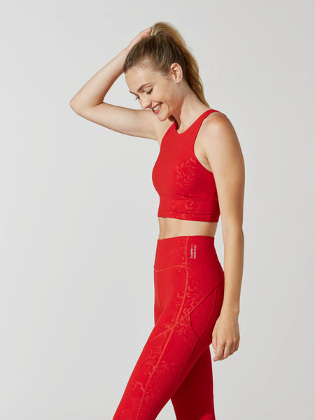 red sports bra lululemon