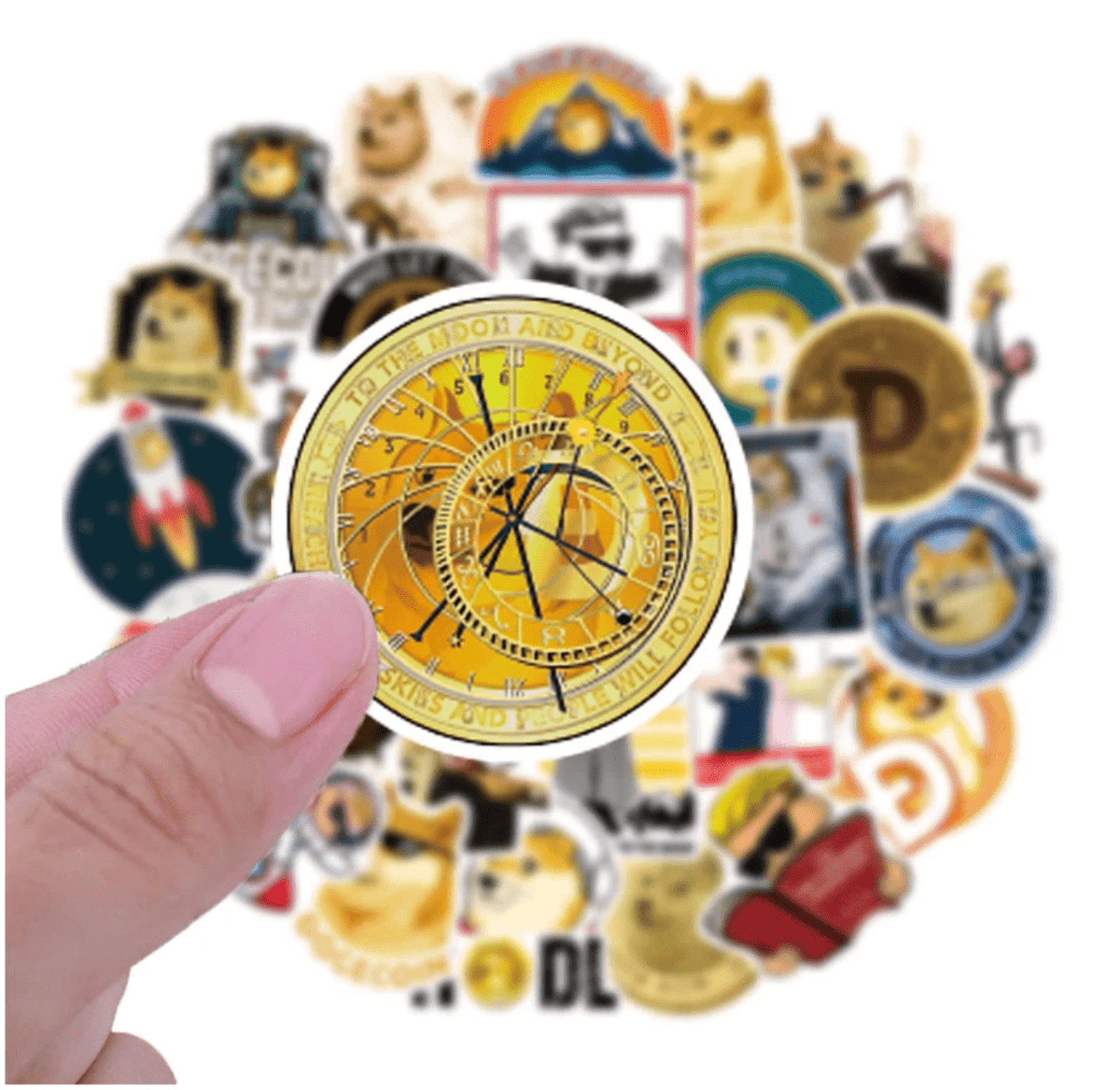 50 Pcs Stickers $7 — Doge Coin – Wally Pals