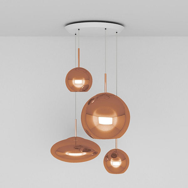 copper round ceiling light