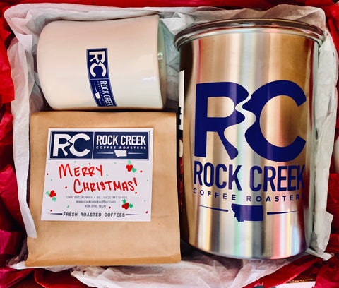 Best coffee gift - One, 12-Ounce Bag of Coffee, A Rock Creek Coffee Mug And A Rock Creek Coffee Airscape