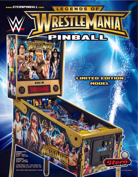 Legends Of Wrestlemania Limited Edition Pinball