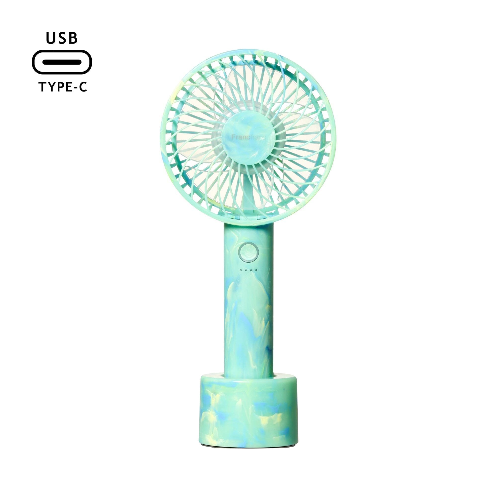 Frais Handy Fan Marble Green