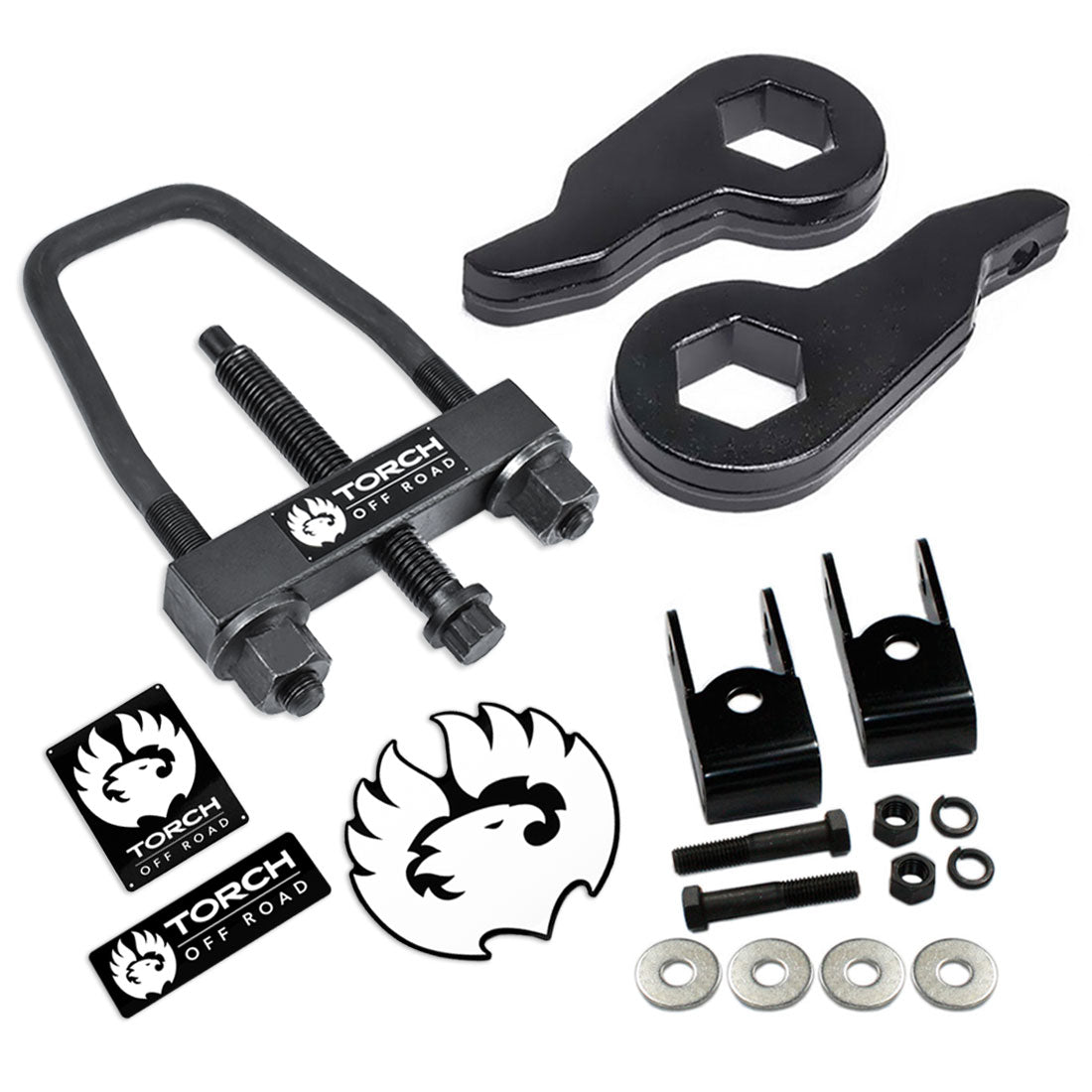 TORCH 3 Front 2” Rear LIFT Kit For 1999-2007 Chevy Silverado GMC Sierra 1500 4X4 4WD Tool and Shock Extenders 