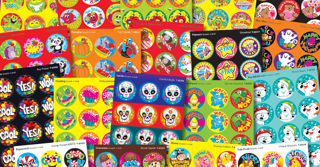 stickers collector scratch 'n sniff stinky trend stickers