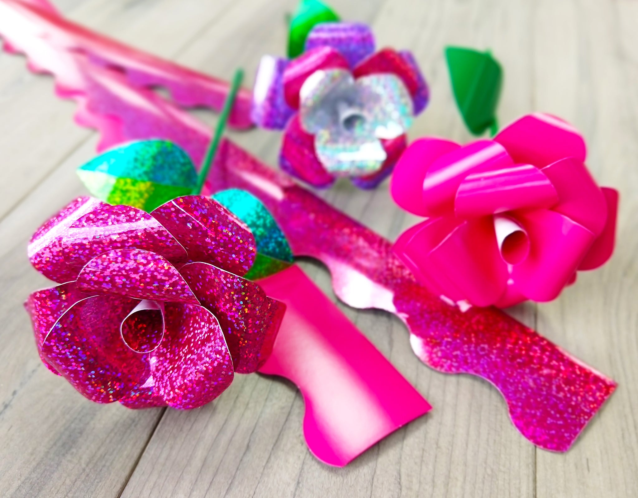 how to make DIY paper roses for Valentines Day