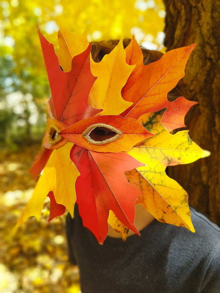 fall autumn leaf leaves projects for kids diy mask masks