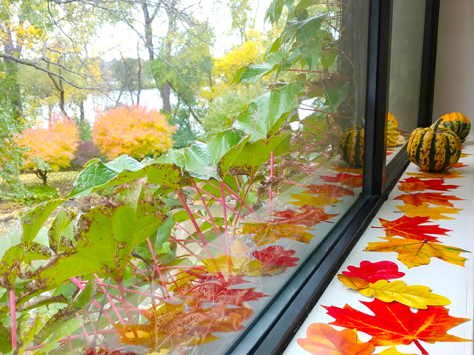 easy fall leaf centerpiece diy paper precut leaves