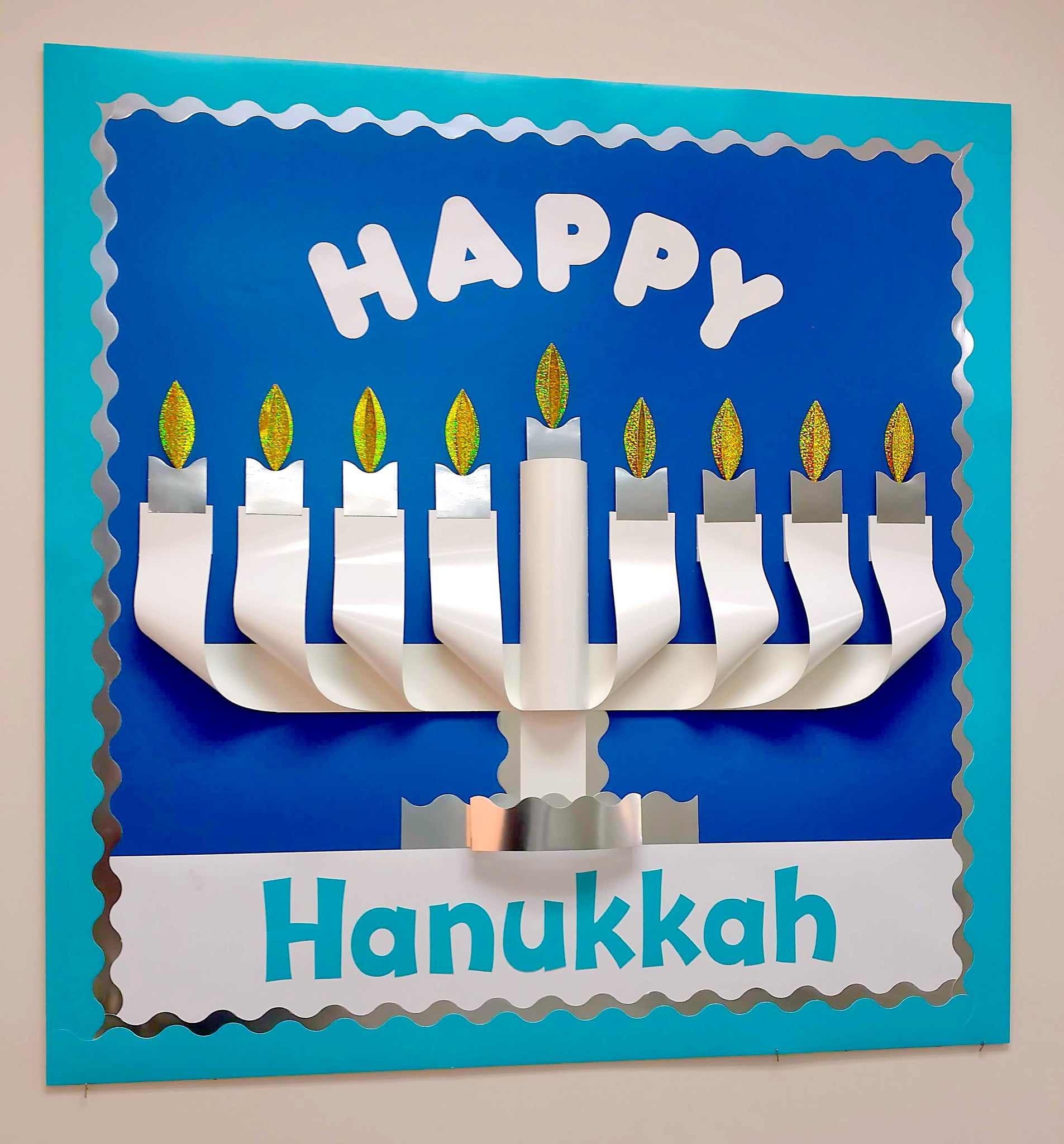 Hanukkah bulletin board idea