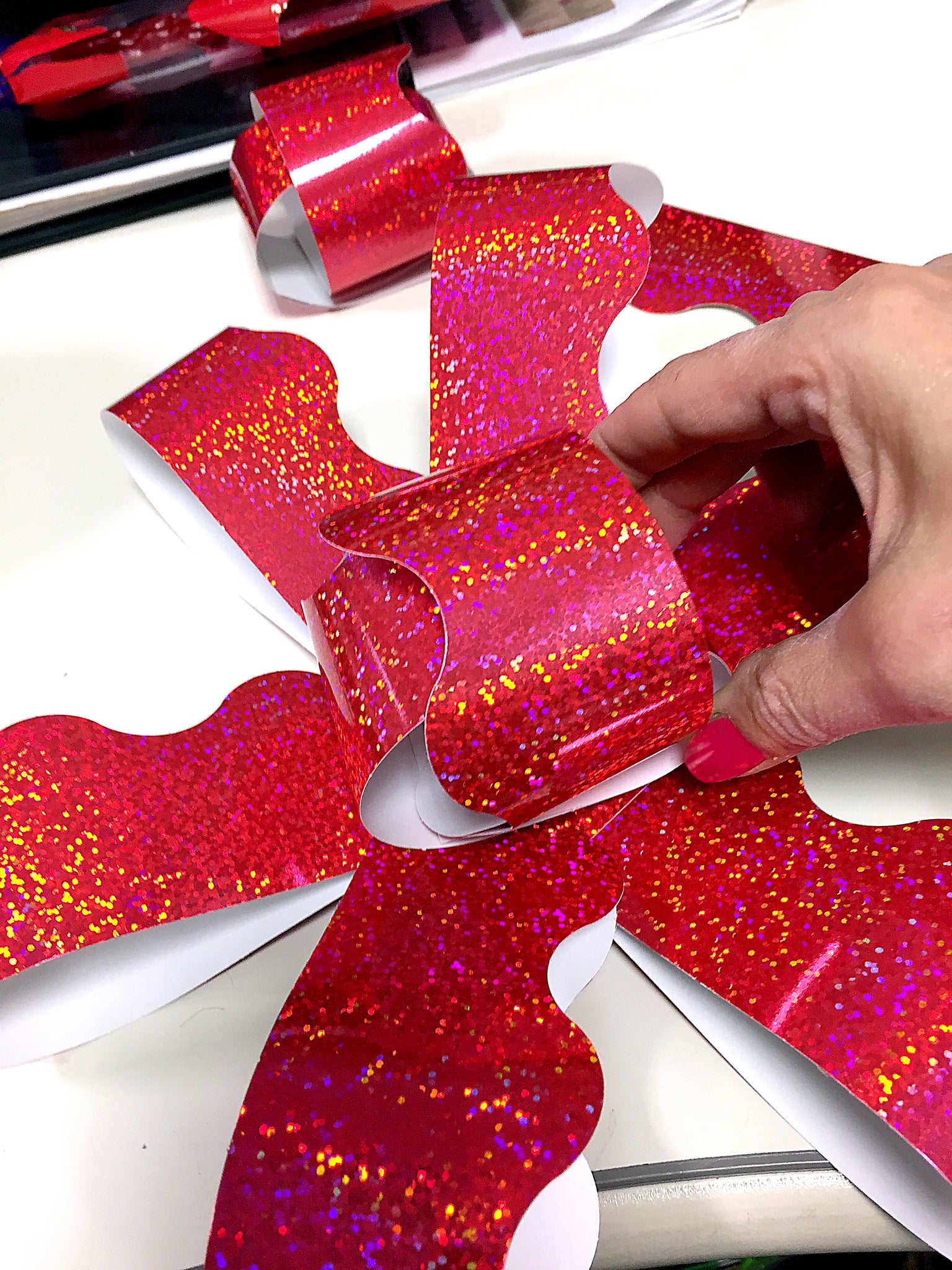 How to make a giant paper bow.