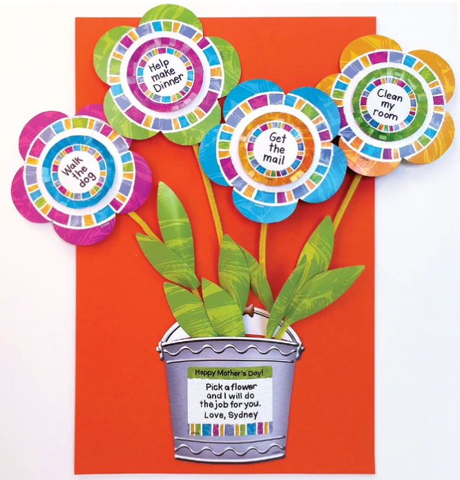 Chore Coupons to make for Mother's Day kid project DIY Flower Power