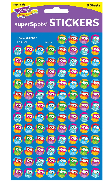 Owl-Stars!® superSpots® Stickers