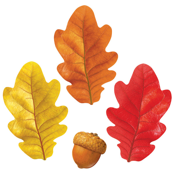 fake paper fall leaves for projects acorns diy craft supplies oak