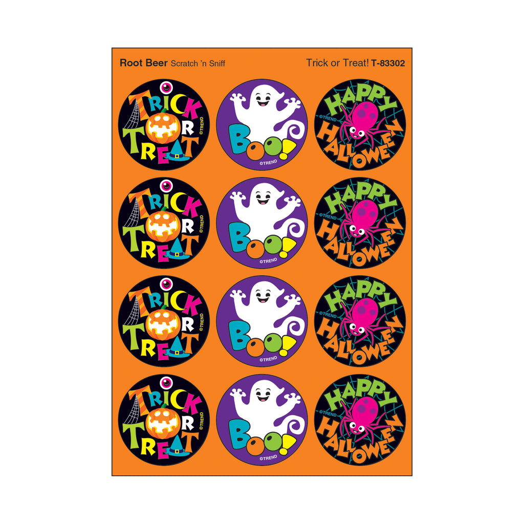 teal pumpkin project non-food treats food allergy friendly halloween teacher supplies classroom party stickers scratch 'n sniff root beer scent