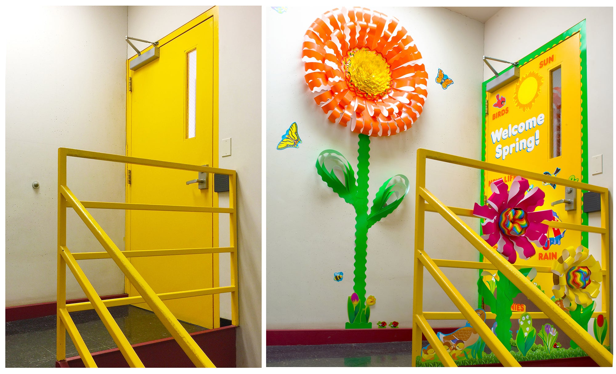 before and after stairwell makeover spring decorations trend