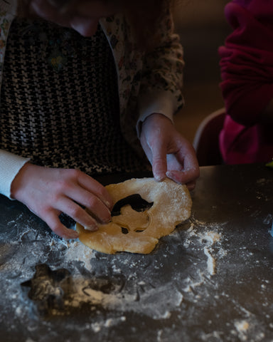 Christmas Making Cookies with children