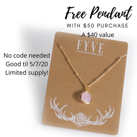 FREE Pendant with $50 Purchase