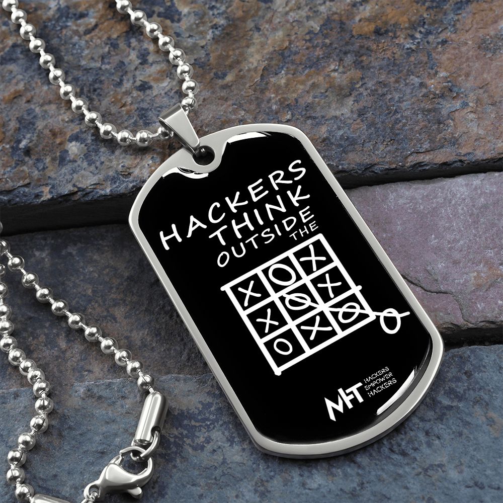 Hackers think outside the box - Graphical Dog Tag and Ball Chain