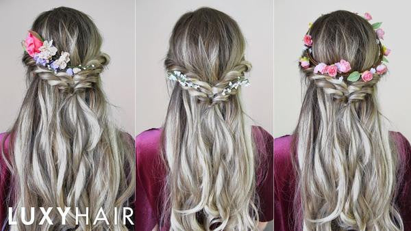 Easy Quick Hairstyle With Flowers Perfect For Spring Summer