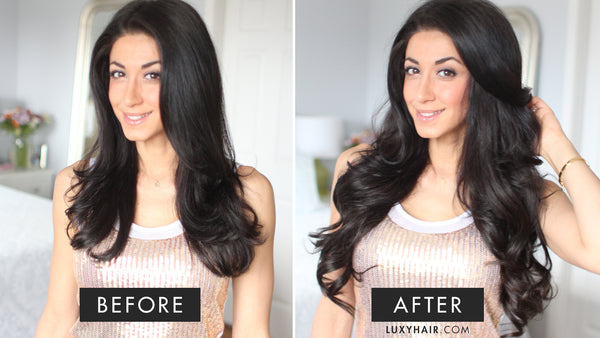 how to get long hair fast - clip in Luxy Hair extensions