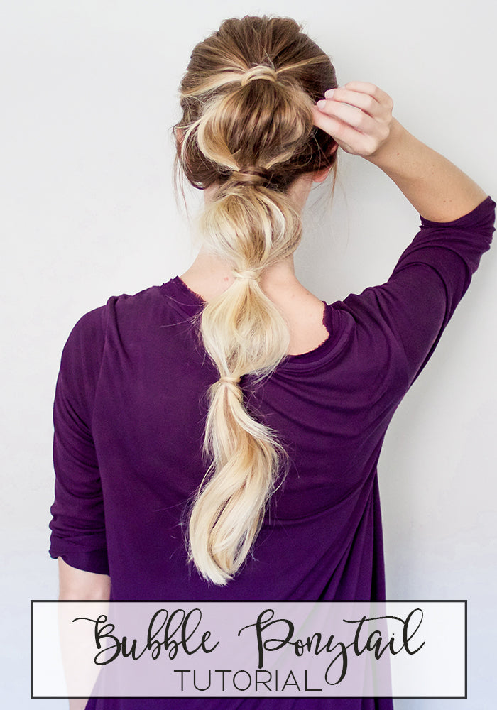 Bubble Ponytail Hairstyle Tutorial Luxy Hair Blog - Happily Howards