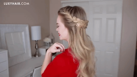 French Braid Holiday Hairstyle Crown
