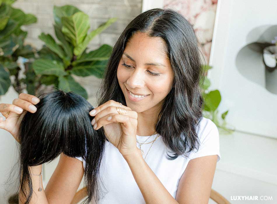 How to wear clip in bangs