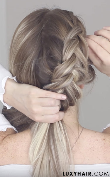Dutch Fishtail Braid with Luxy Hair extensions