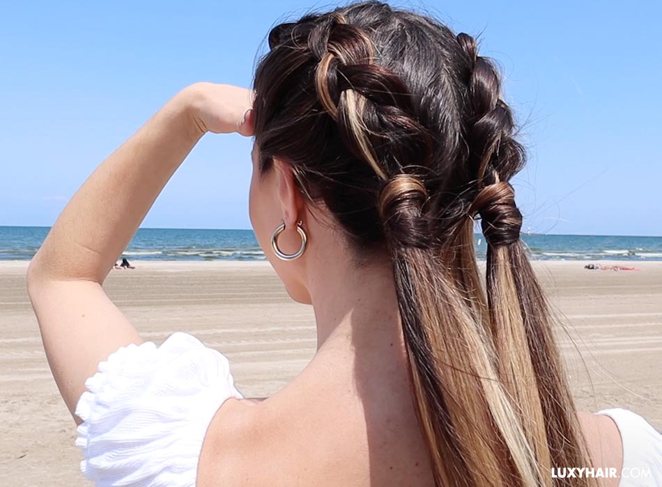 Double Dutch ponytails