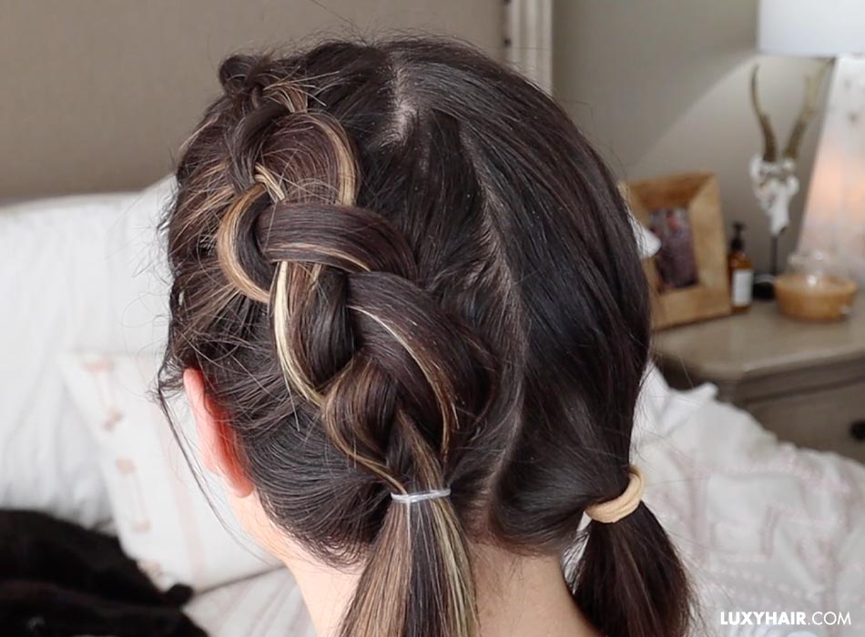 Double Dutch ponytails