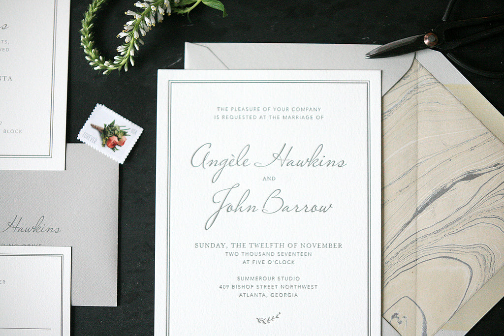 Letterpress Wedding Invitations