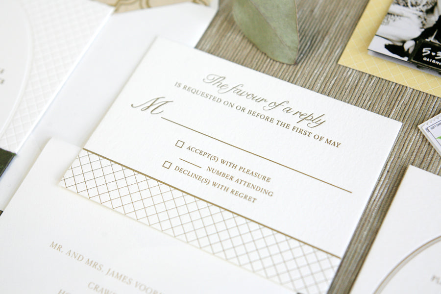 Custom Letterpress Wedding Invitations