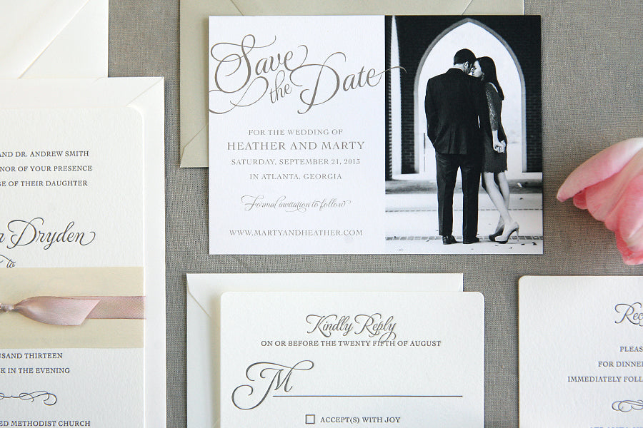 Classic Wedding Invitations and Save the Dates
