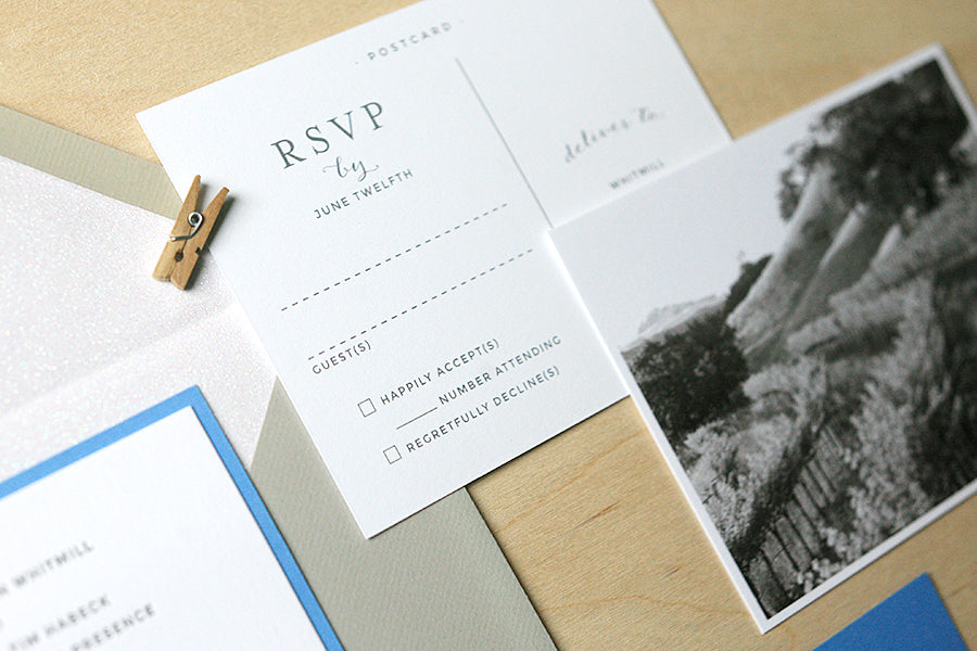 Modern Letterpress Wedding Invitations