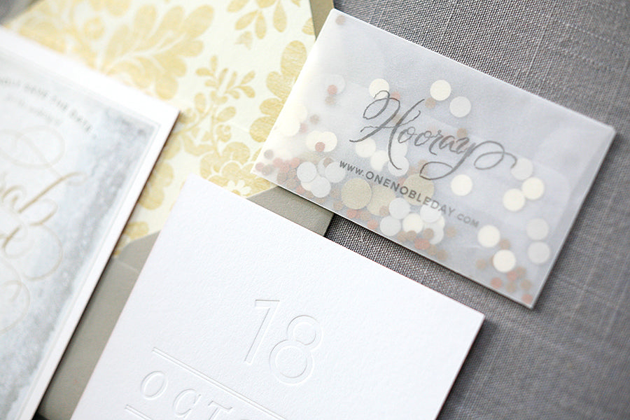 Modern Letterpress Save the Dates