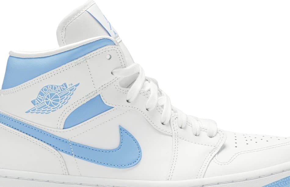 womens air jordan 1 mid unc