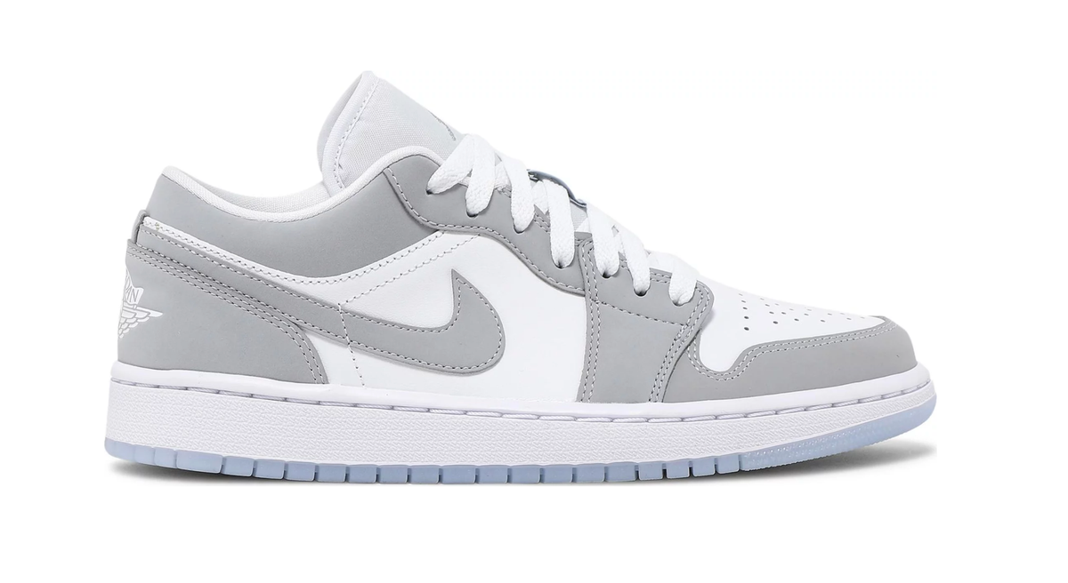 grey and white nike jordans