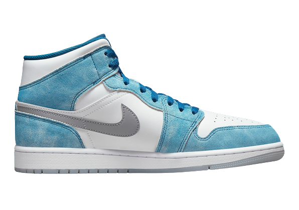 blue red and white jordan 1 mid
