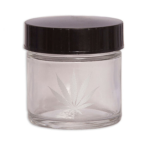 Screw-Top Jars in Clear with Silver Leaf permanent decals - Xtra Small