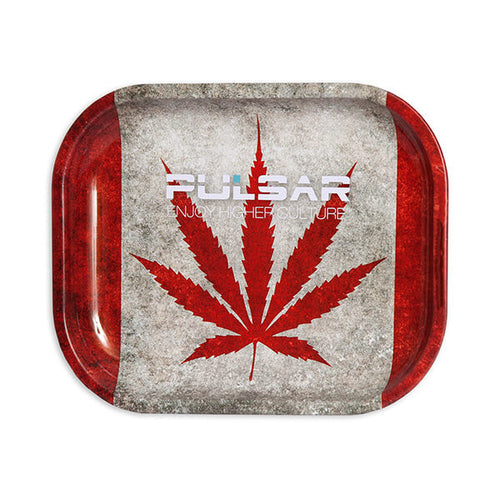Cannabian Flag Metal Rolling Tray With Rolled Edges For Strength - Small 7