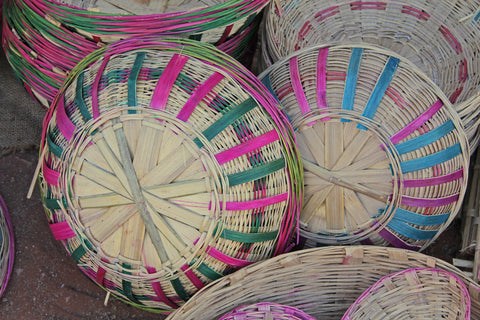Colorful Indian baskets